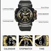 SMAEL Sportovní hodinky Pánské 50M Vodotěsné náramkové hodinky Dual Time Display Multifunkční Sportovní hodiny 8065 Pánské hodinky Digital