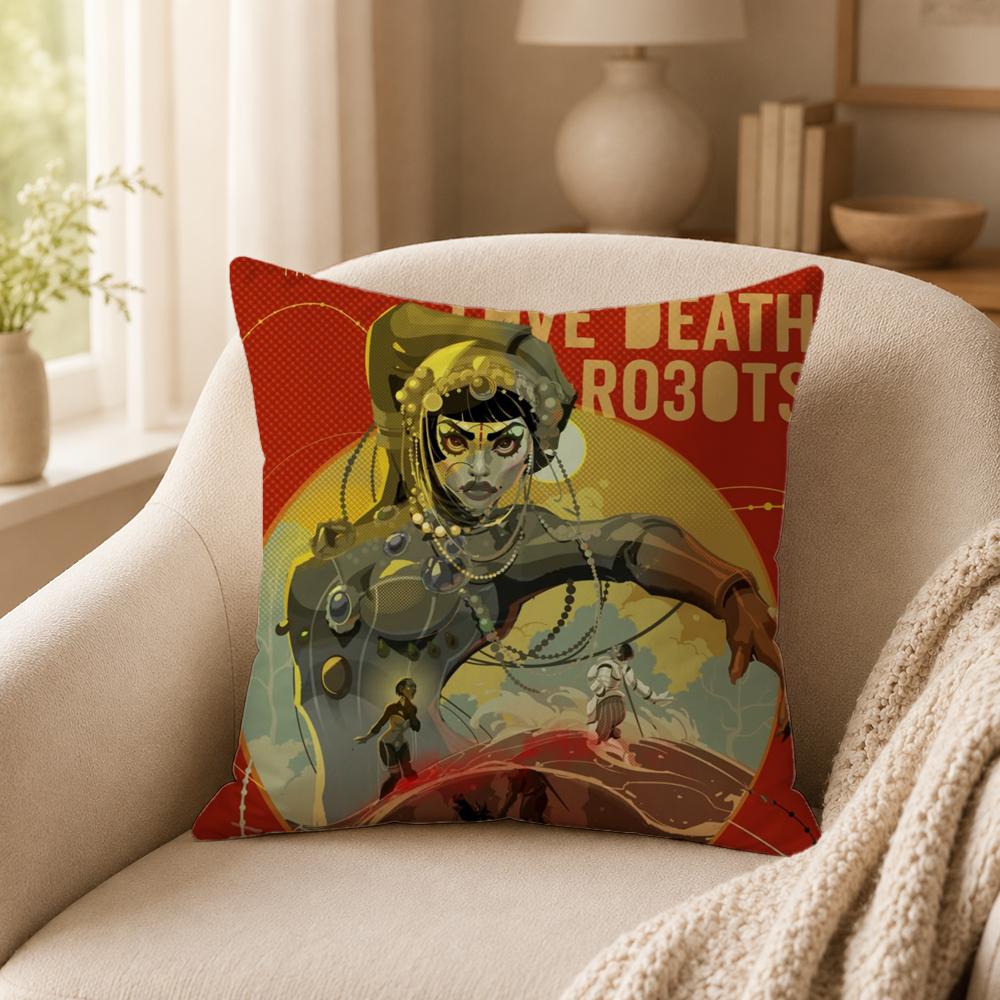 Animation L-Love, Death & RobotsS Cushion Cover Double-Sided Printed Pillow Cover Hypoallergenic Dust-Mite Proof