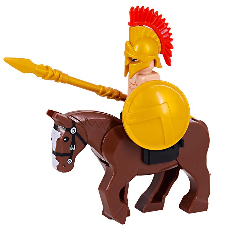 Medieval Figures Middle Ages Rome Warrior Golden Knight Horse Hawk Castle King Dragon Knights Building Blocks BricksToys gifts