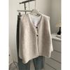 Woman Sweater Vest Sleeveless Retro Preppy Style Autumn Knitwears Waistcoat Outerwears Oversized Coats Winter Sweater Jumpers