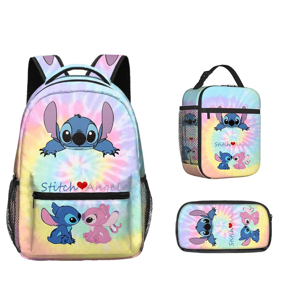 Children'S School Bag, Primary And Secondary School Students Backpack, Children'S Meal Bag, Cartoon Pencil Case Three-Piece Set