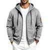 Casual Mens Fleece Hoodie With Zipper Pockets For Winter Outdoor Wear