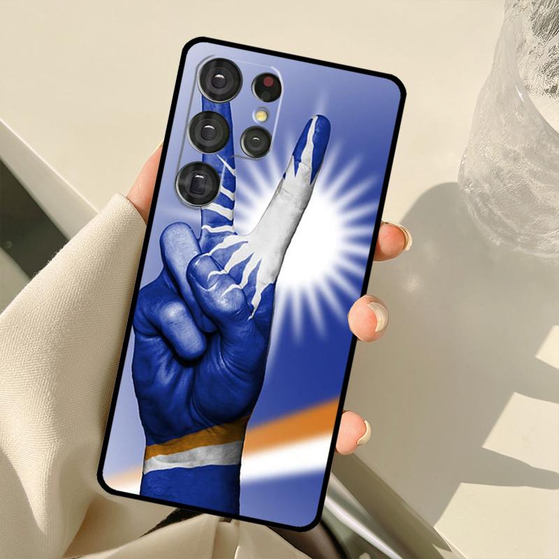 Marshall Islands Flag Case For Samsung Galaxy S25 S24 S23 S22 S21 S20 Ultra S9 S10 Plus S21 FE S25 FE Back Cover