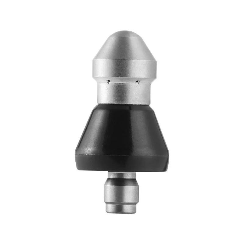 Leistungsstarke Druckrohrbaggerung, Kanalreiniger, Abflusswaschdüse, 1 Düsen nach vorne, 6 Düsen hinten, 1/4-Zoll-Schnellanschluss-Gewindedüse