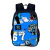 Lightweight School Backpack Teens With Character Print Design 20-35L Capacity Nylon Material Arc Shoulder Straps