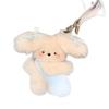 Adorable Pilot Puppy Pendant Heart Plush Keychain