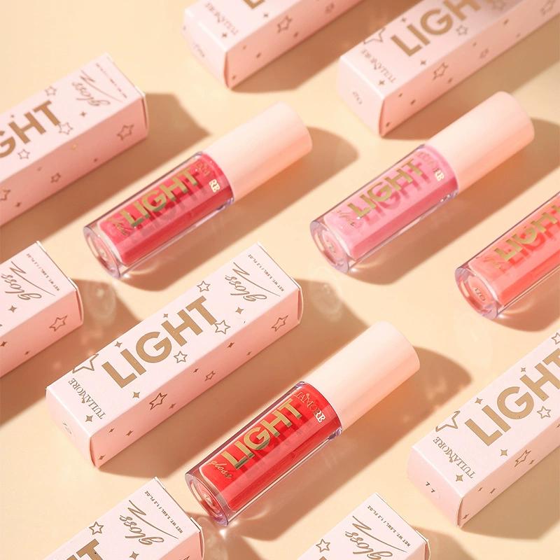 Moisturizing Candy Lip Glaze Mirror Pearl Nude Lip Gloss 12 Colors Nude Lip Oil