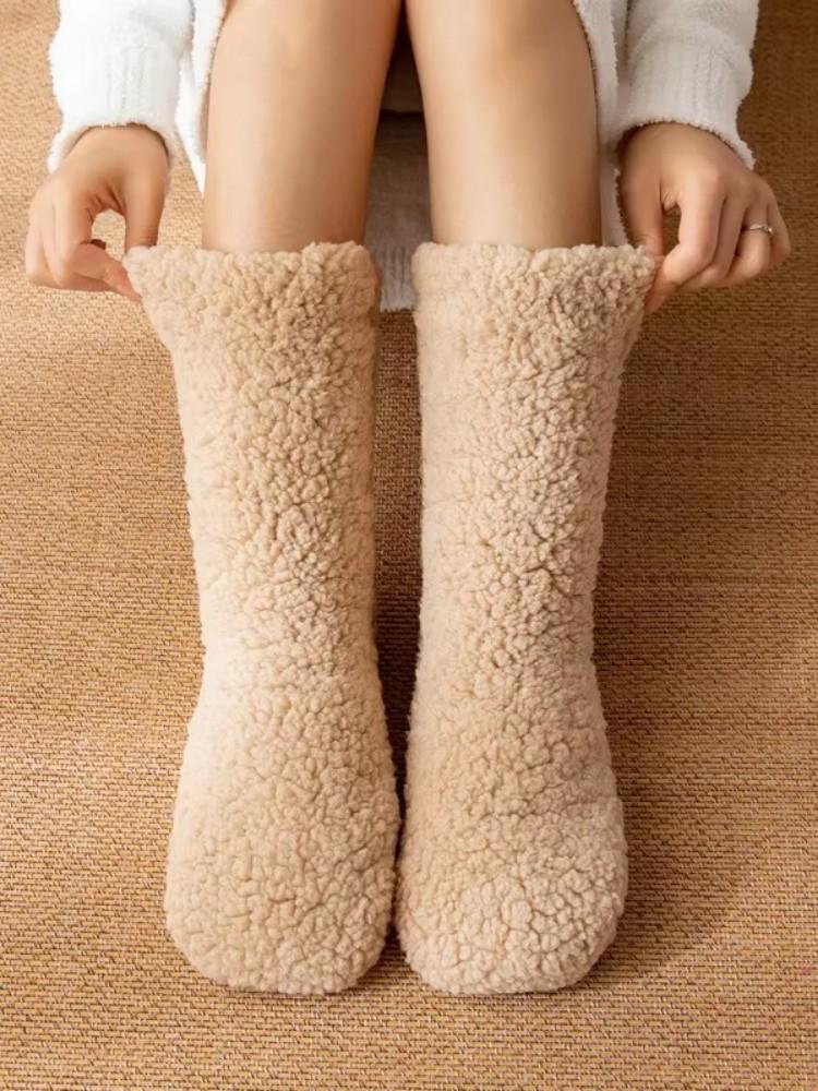 Утепленные термоноски женские зимние теплые домашние мягкие утепленные с плюшевой подкладкой для сна противоскользящие напольные носки-тапочки подарок на Хэллоуин One Size