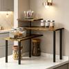 Multifunctional Table Shelf, Rotating 3-Tier Shelf, Stable Corner Shelf for Worktops, Compact Storage Shelf (only with Storage Shelf)