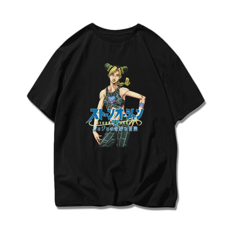 Jojo's Wonderful Adventure Empty Strip Xu Lun Stone Sea Sports Pure Cotton T-shirt Super Hot Men and Women Short-sleeved T-shirt