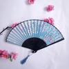 Vintage Bamboo Silk Women's Folding Fan - Portable Dance Gift