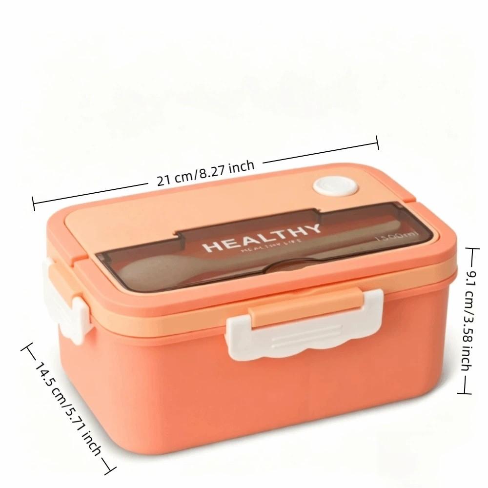 PP Lunch Storage Container 1500ml Thermal Lunch Box Practical Compartment Lunch Box  For Picnics