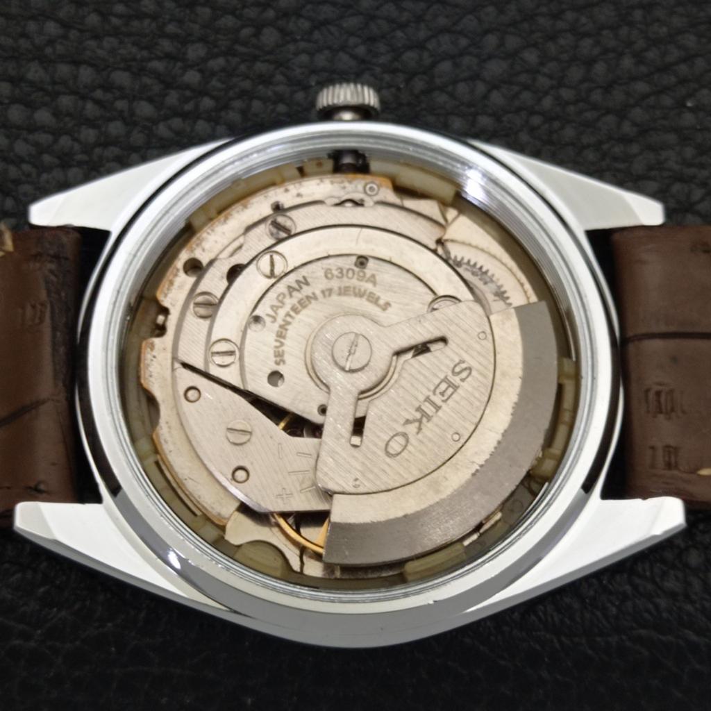 REFURBISHED VINTAGE SEIKO AUTOMATIC 6309A JAPAN MENS SILVER DIAL WATCH a701738-5 R206c-a701738