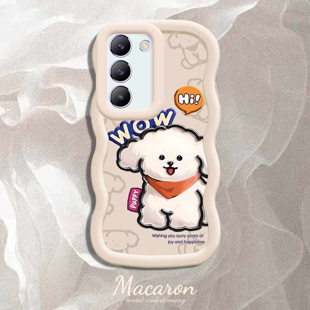 

М який силіконовий чохол Macaron Phone Case з малюнком Big Wave Edge Протиударний захисний гумовий чохол для OnePlus Vivo Motorola Moto Motorola Moto G05 білий
