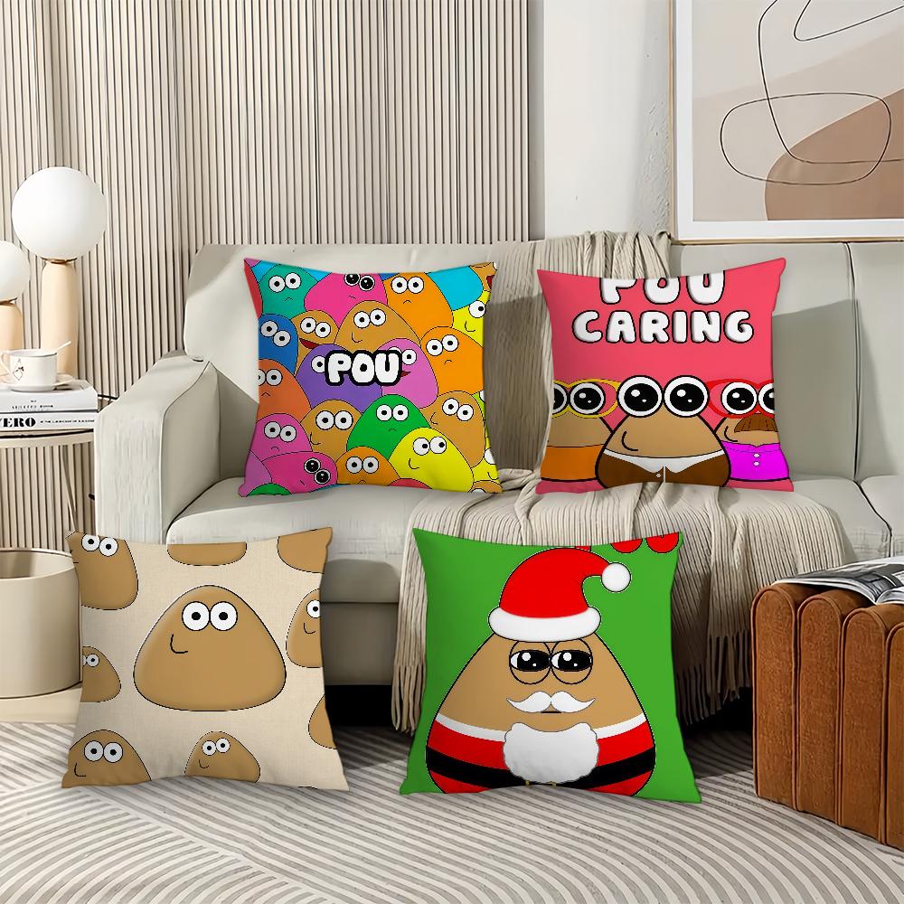 Hot Game My P-Pet Alien P-Pou Pillow Case Office Cushions Suitable For Sofa Car Bedroom Decorative Cushion Cover