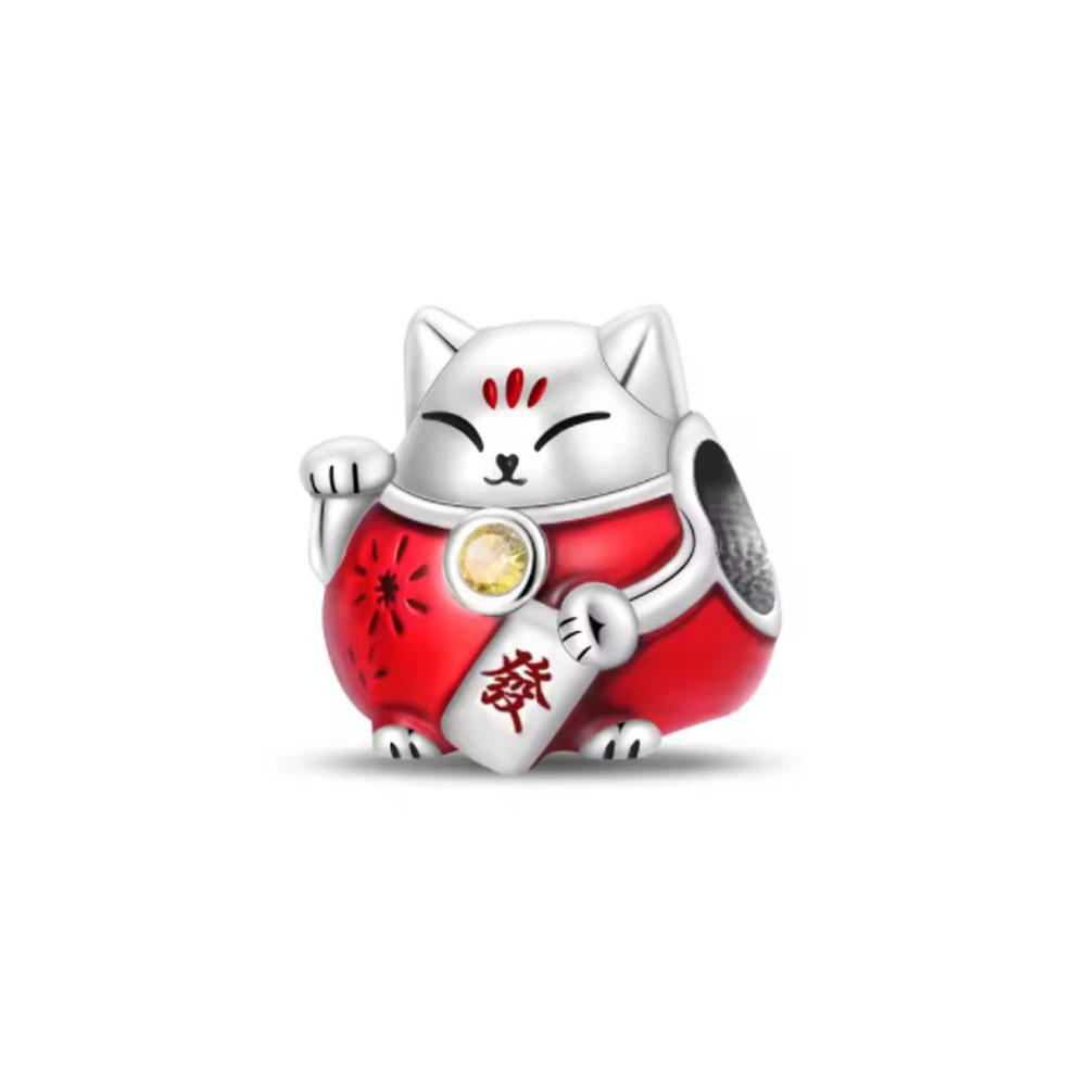 New 925 Silver, Red Strawberry, Mushroom, Car Bead Cross, Dog Pendant Original Bracelet DIY Accessories Exquisite Jewelry