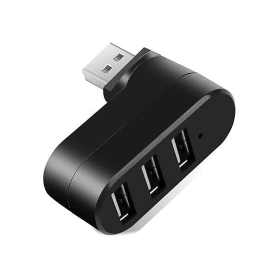 LeTradeJP USB Hub 3 Port USB2.0 Combo Hub Bus Powered Rotatable USB Hub USB Port Expansion High Speed USB Hub Compact Lightweight Compact Portable