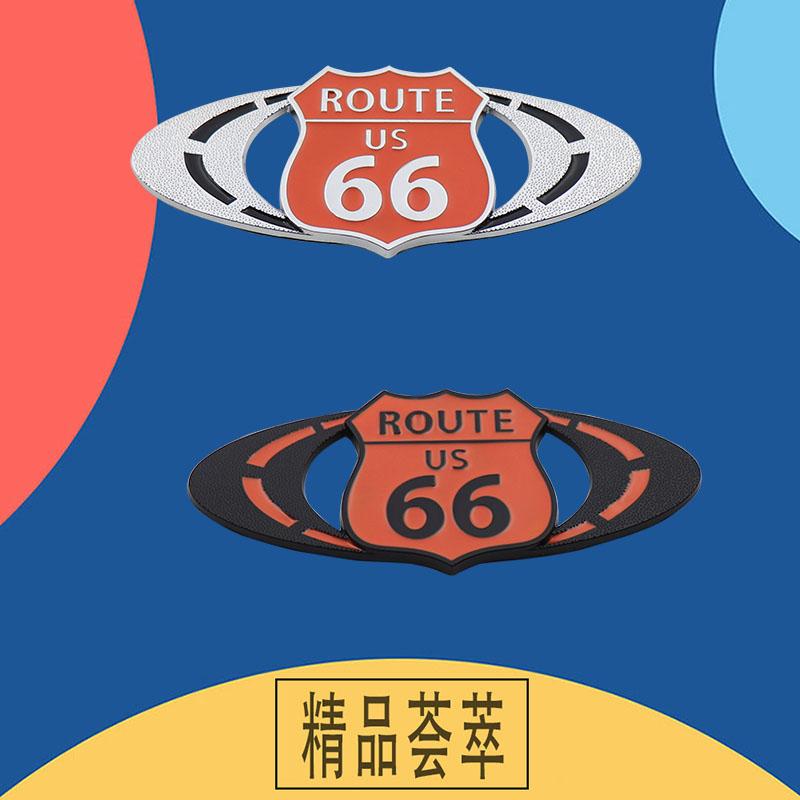 3D Premium ROUTE US 66 pro univerzální auta Moto Bike Dekorativní kapota auta Blatník kufr Zadní kapota Štítek Odznak Nálepka