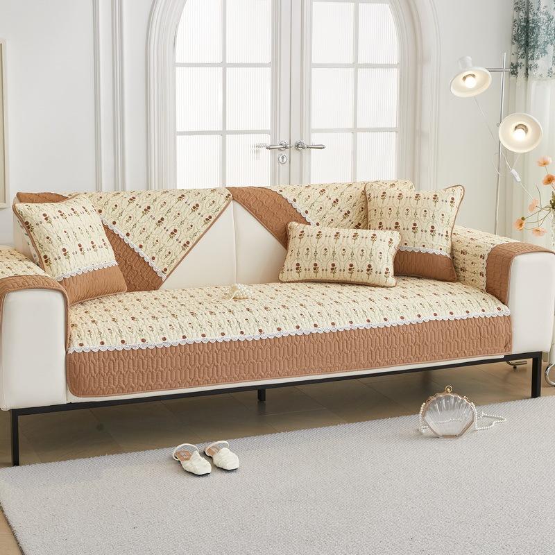 Cotton Sofa Cushion, Universal Fabric for All Seasons, Non-slip Sofa Cushion, Simple Modern Pure Cotton Sofa Cover, Cover Cloth