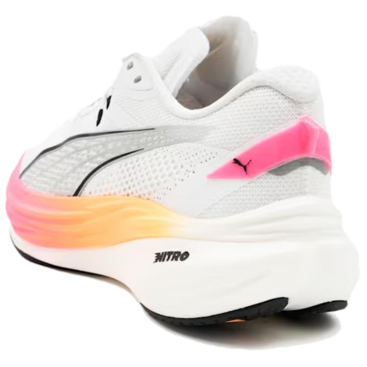 Puma Deviate Nitro 3 Comfortable Durable Breathable Low Top Running Shoes Women Running Shoes White 378450-04