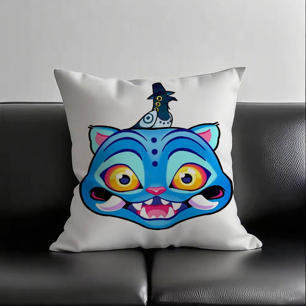 1pc Anime KPOP Demon Hunters Tiger Pillow Case Fashion Square Pillowcase Bedroom Sofa Room Ins Decoration Leisure