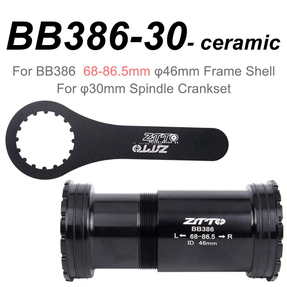 ZTTO BB386 Press Fit Bicycle Bottom Bracket And Install Tool Steel Ceramic Bearing 24 30mm MTB Road Bike BB DUB GXP Crankset