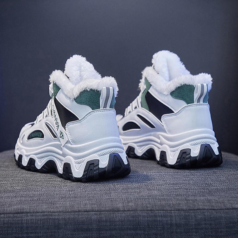 Women's Casual Sneakers Non Slip Comfortable Sports Shoes Women Winter Outdoor Vulcanized Shoes Woman Fleece Walking Trainers