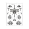 Mandala Flower Temporary Tattoo Sticker - Retro Hand & Collarbone Design