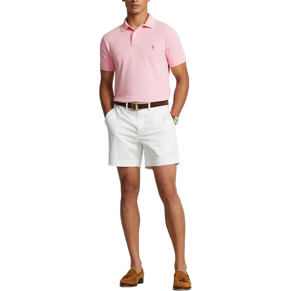 Polo Ralph Lauren Solid Logo Slim Fit Polo Shirt Men Tops Pink MNPOKNI1N820336-650