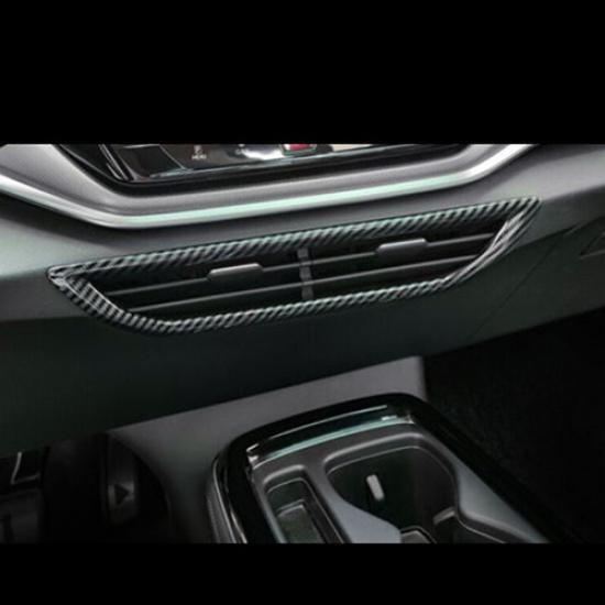 Carbon Fiber Center Air Outlet Vent Cover Trim For Volkswagen ID.4 2021 2022