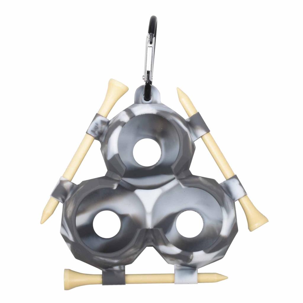 Silicone Golf Ball Holder, 3-Ball Capacity  Storage Case, Portable Golf Accessory with Clip,  Silicone Protective Cover for Golf Balls