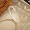 Silver-Plated Fortune Cat Bangle: Peace & Joy Fu Character Bracelet