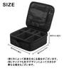Large Capacity Portable Makeup for and Business Trips Pouch/Box Cosmetics, Travel, (Black)