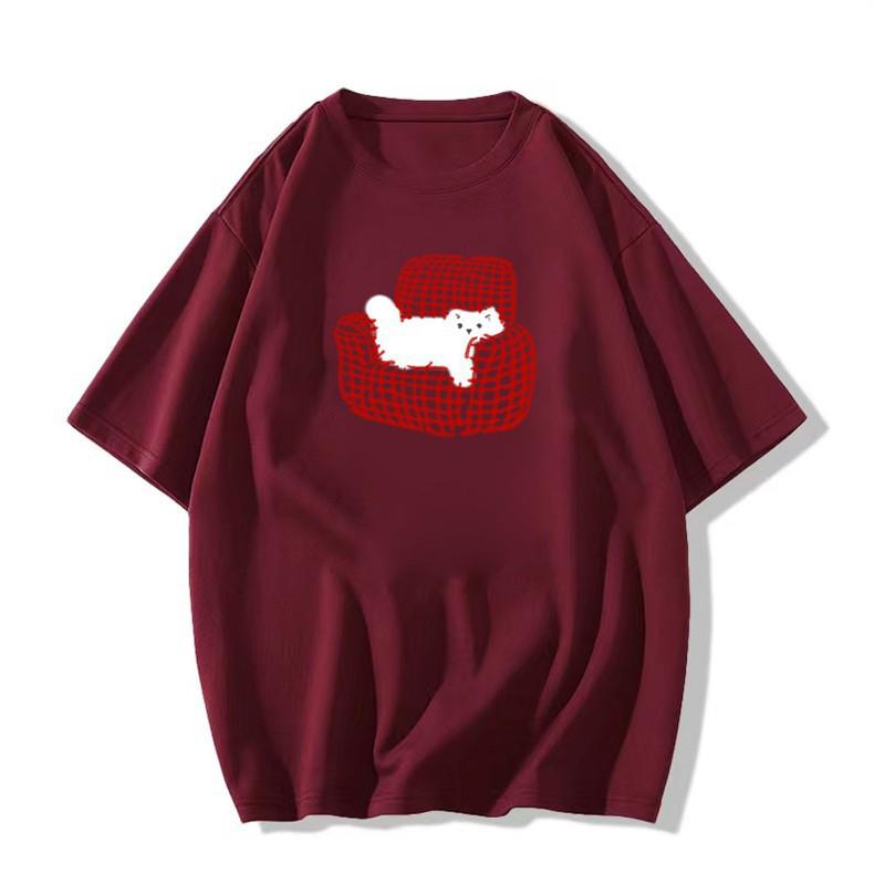 Women's Fashionable Pure Cotton Short-Sleeve T-Shirt - New Summer Niche Design, American High-Street Loose Fit