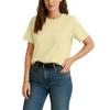 Women Fashionable Short Sleeve Soild Casual Basic  Pullover T-shirt Top