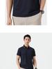[Silk Slippery Drop] Langdeng Men's Business Leisure Summer Vinegar Fiber Silk Linen Polo Shirt