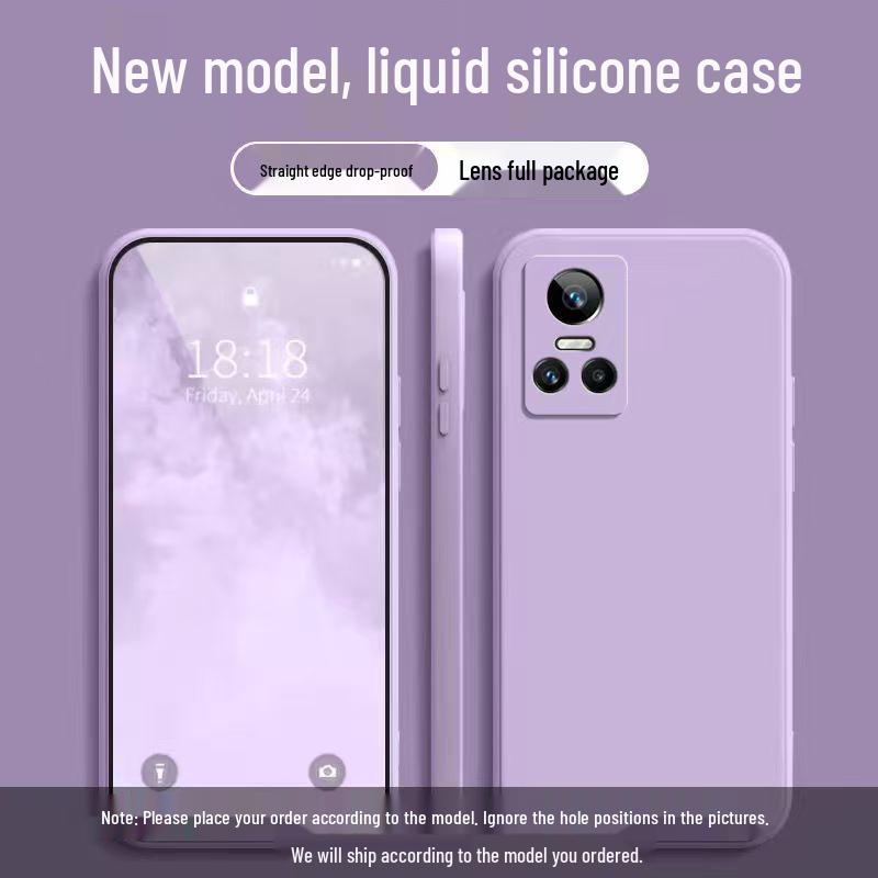 Realme GT Neo 3 Solid Color Rubik's Cube Liquid Case - Full Coverage Drop Protection Soft Case