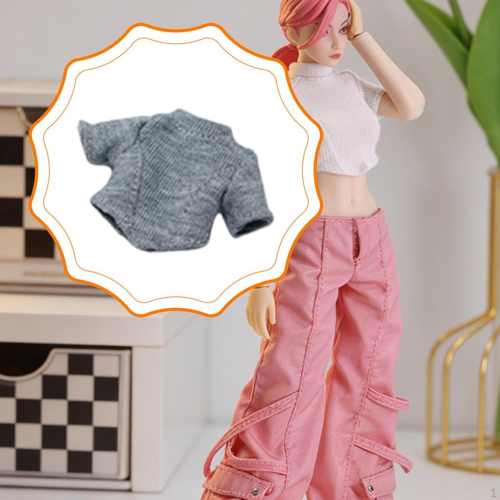 -Shirt Top for Female Dolls, Short Articulated Figures, Made of Quality Material, Suitable