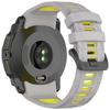 For Garmin Instinct 3 Solar 45mm/AMOLED 45mm Watch Band 22mm Dual Color Silicone Replacement Strap