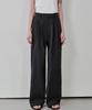 MALOUPE 2176 Nylon Double-Pleat Pants (Dark Gray)