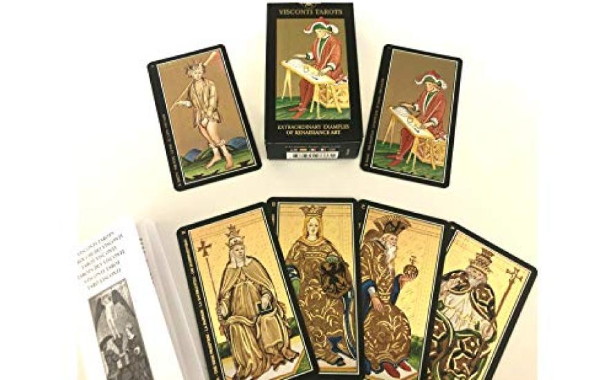 Visconti Tarot Tarot with Japanese Authentic I.I.J 78-Card Deck, Visconti-Sforza Edition, Instructions,