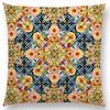 Beaux Art Boho Millefiori Geometric Floral Pattern Festival Mandala Elizabethan Pastel Flowers Cushion Cover Sofa Pillow Case