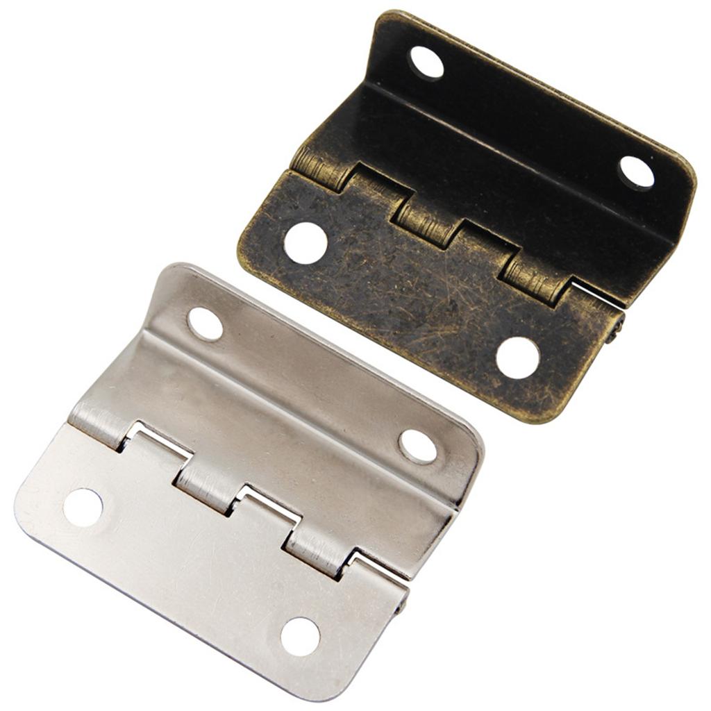 2Pcs Cabinet Door Hinge Luggage Jewelry Wood Boxes Antique Hinges Three-Folding Hinges Home Furniture Decors Hardware