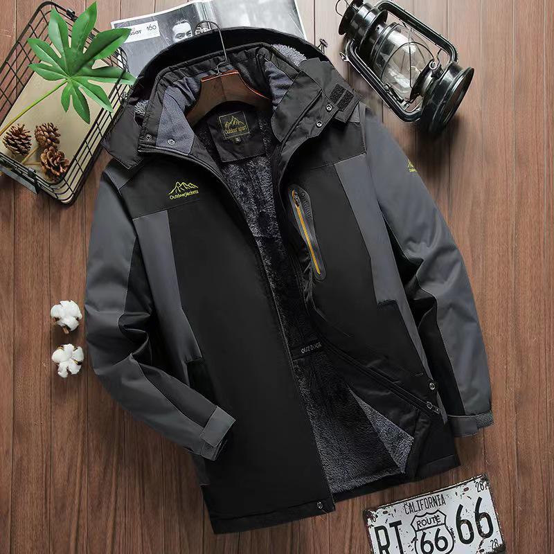 Men's Outdoor Winter Jackets: Thick, Velvet-Lined, Windproof, Waterproof, and Warm Mountaineering Jackets In Large Sizes.