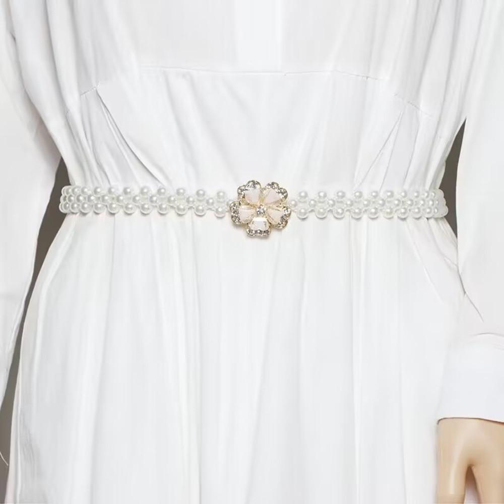 Rhinestone Petal Pearl Waist Chain Boho Dress Skirt Belt Women Dress Decoration золотой