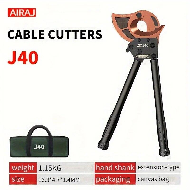 1pc Ratchet Cable Cutter Portable Ratcheting Wire Cutting Tool Cutting Below 300mm² Lightweight Cutting Hand Tool With Anti-Slip