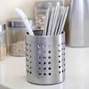 1Piece Steel Stainlesscylindrical Chopstick Cutlery Storage Box Suitable For Home Kitchens, Restaurants, And Dormitories