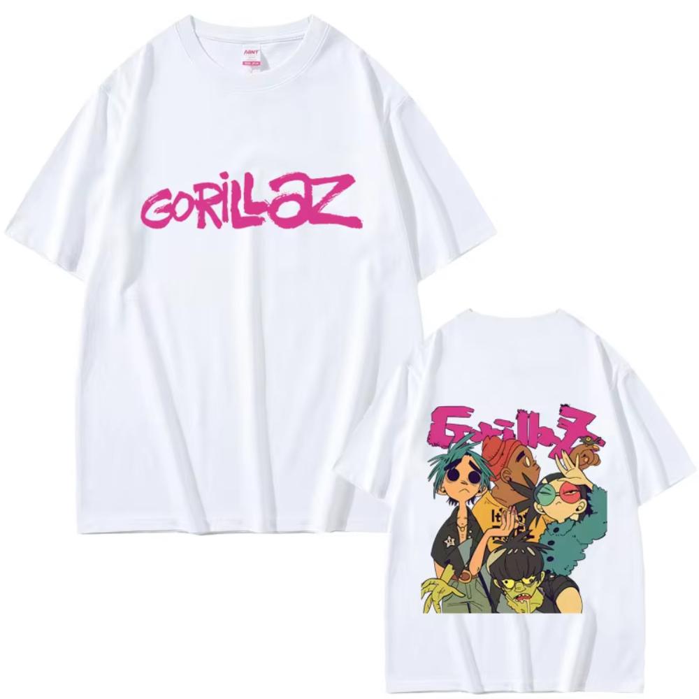 Gorillaz Band TShirt Summer Unisexs Unisex Hip Hop Fashion Oversized Streetwear Male Gothic Rock Alternative Short Sleeve T Shirts