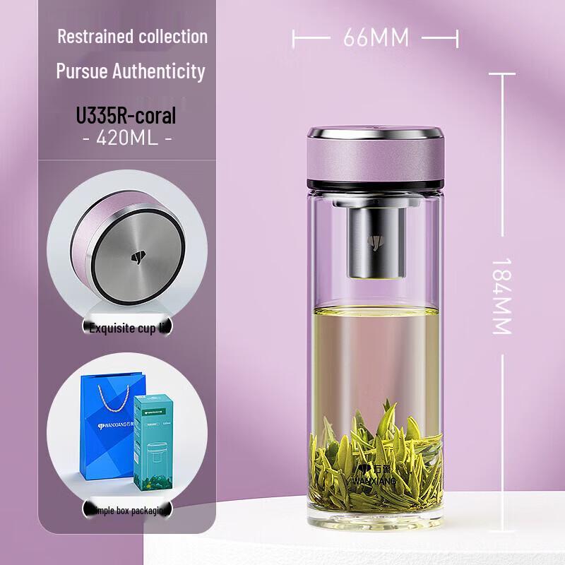 WANXIANG Large Capacity Single-Layer Glass Water Bottle