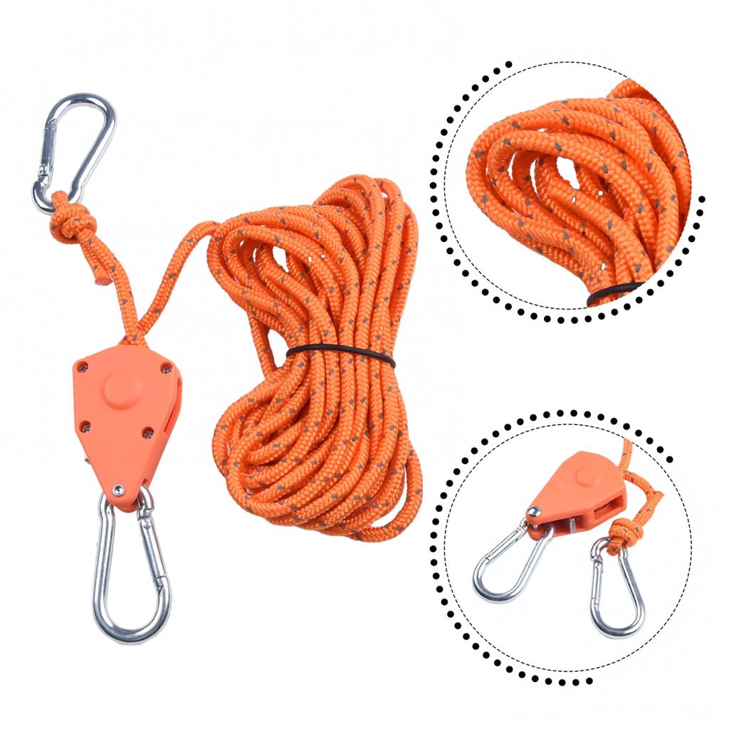 Rope Rope Buckle Stainless Steel+nylon Tent Pulley 4mm*4m